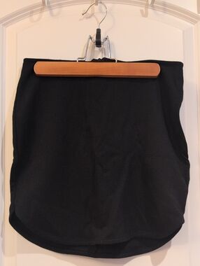Revamped Black Fitted Skirt - Size L, Zipper Back